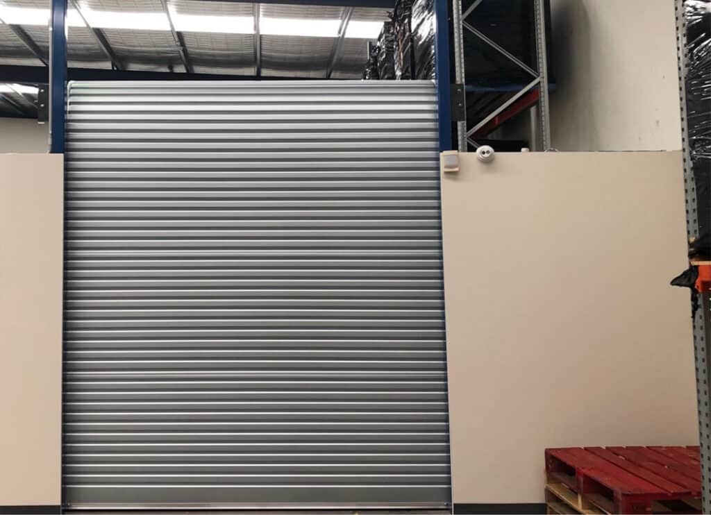 Industrial roller door in a Perth warehouse